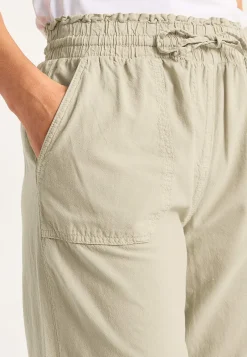 Lange bukser i vasket bomuld