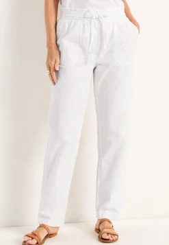 Lange bukser i vasket bomuld