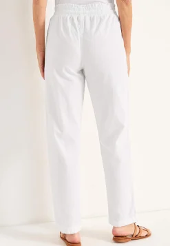 Lange bukser i vasket bomuld