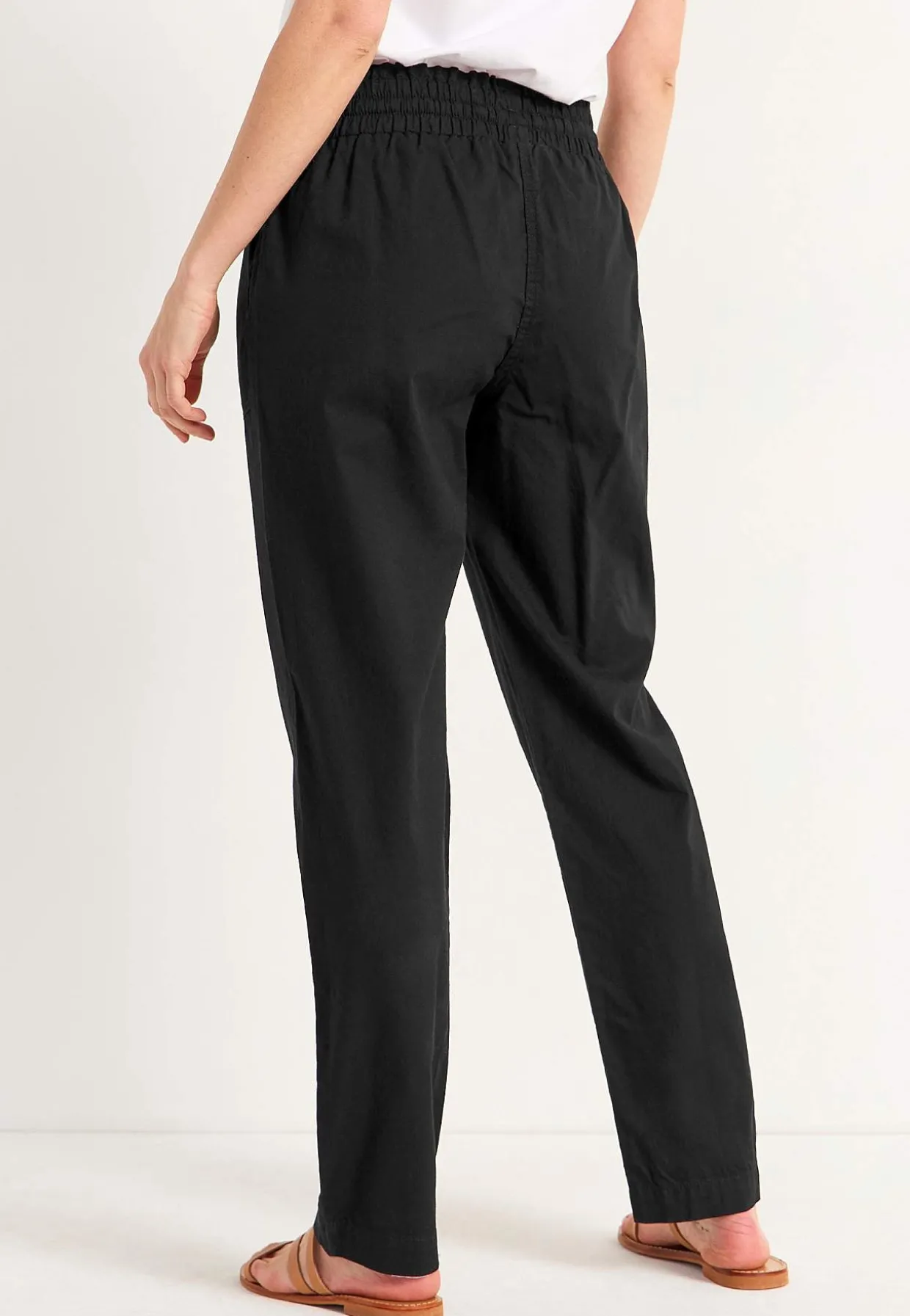 Lange bukser i vasket bomuld