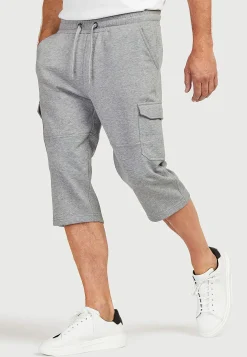 Lange sweatshirt-shorts med cargolommer