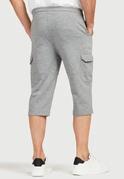 Lange sweatshirt-shorts med cargolommer