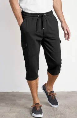 Lange sweatshirt-shorts med cargolommer