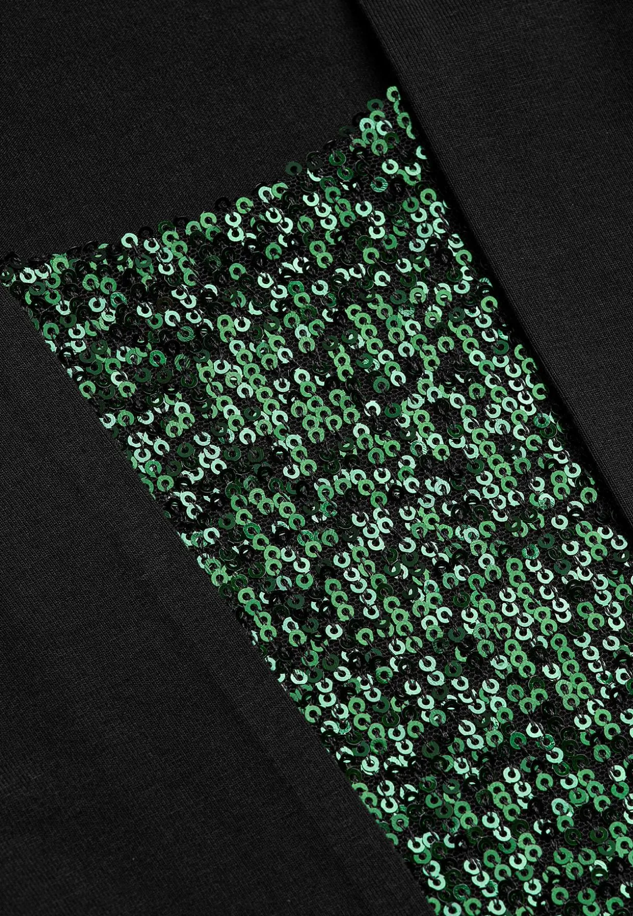 Langærmet 2-i-1-top med pailleter