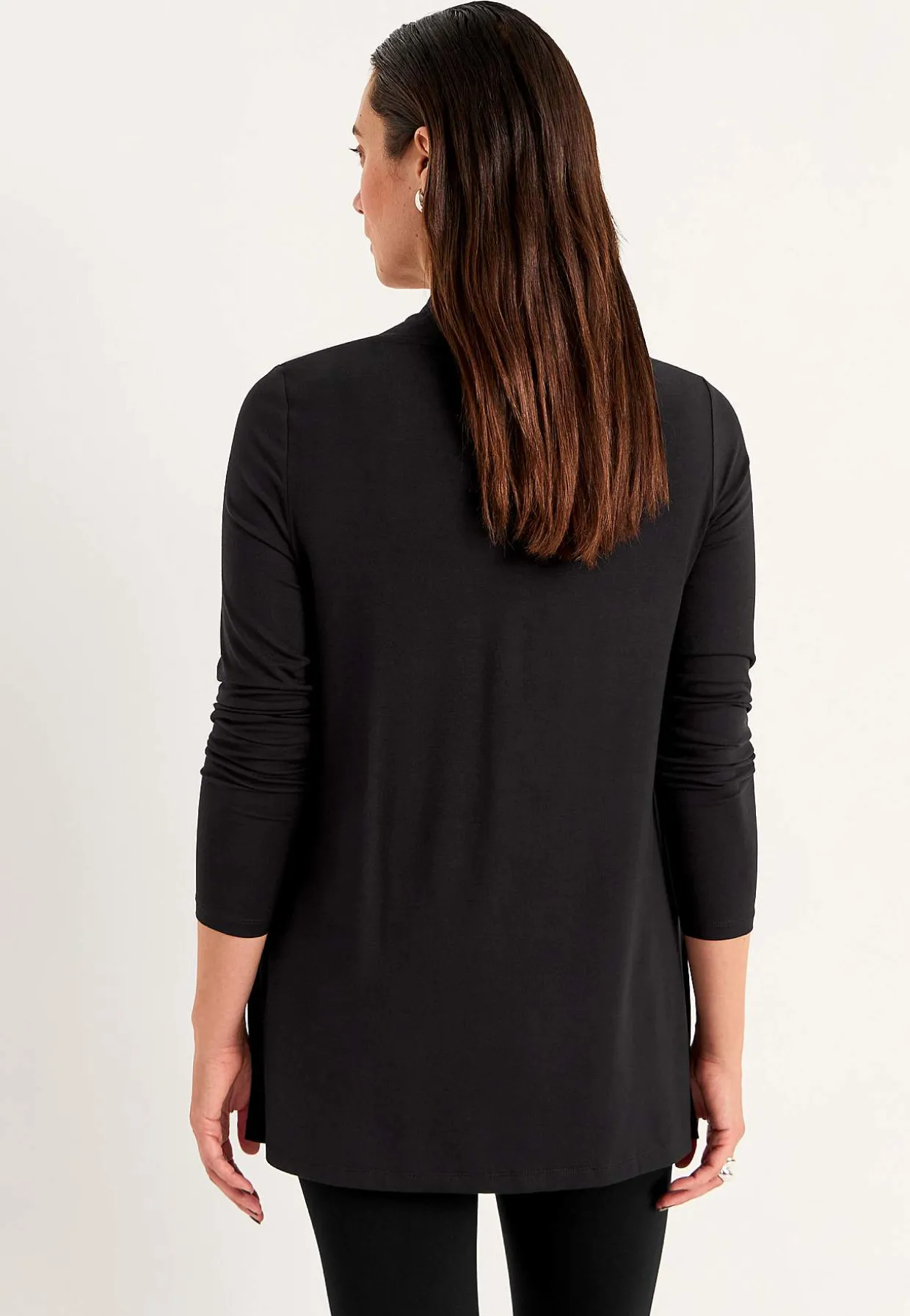 Langærmet 2-i-1-top med pailleter