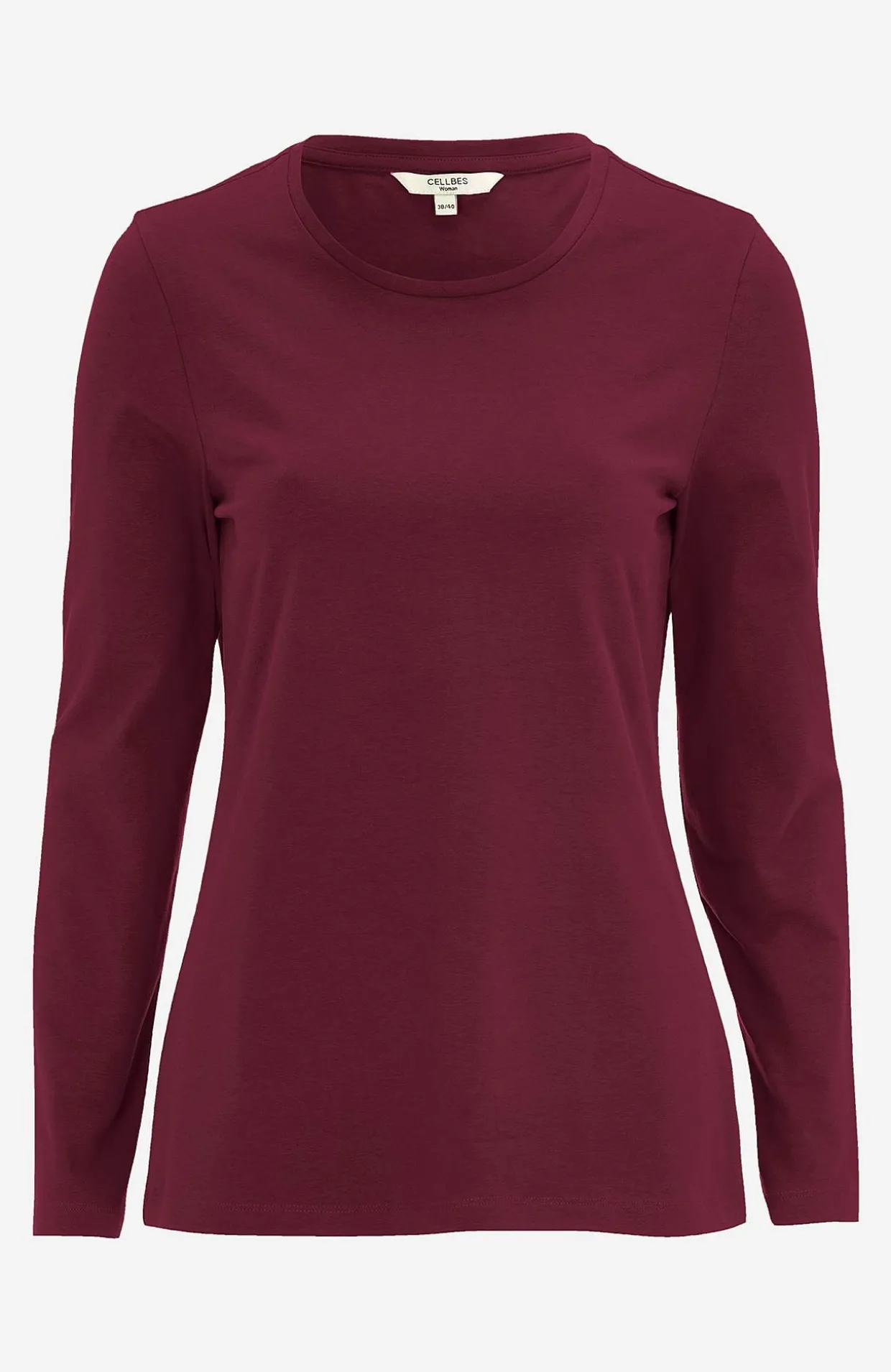 Langærmet jerseytop i økologisk bomuld