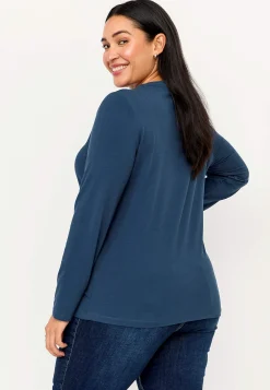 Langærmet jerseytop i økologisk bomuld