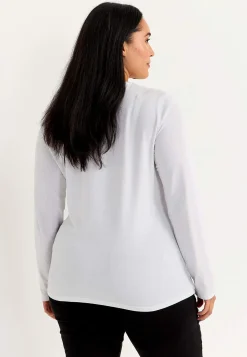 Langærmet jerseytop i økologisk bomuld