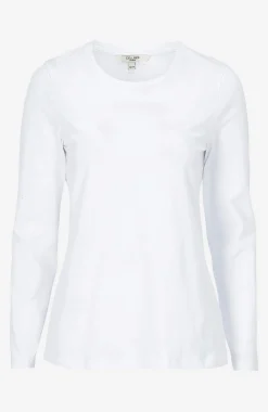 Langærmet jerseytop i økologisk bomuld