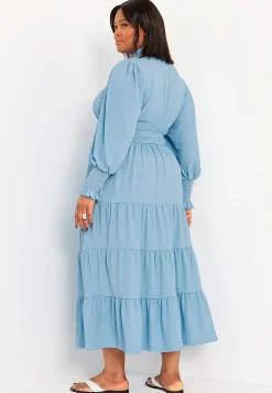 Langærmet maxi kjole | Cellbes