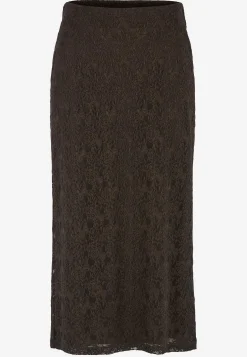 Midi nederdel i blonde