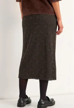 Midi nederdel i blonde