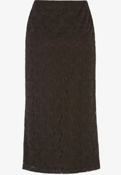 Midi nederdel i blonde