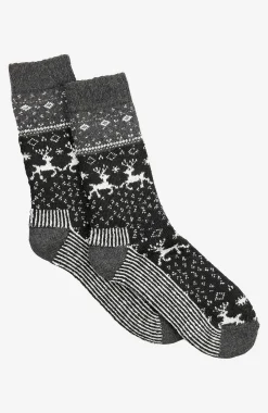 Mønstrede strømper i uldmiks | Cellbes