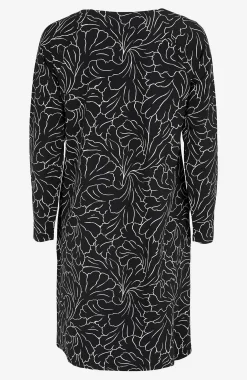 Mønstret jerseykjole med lommer