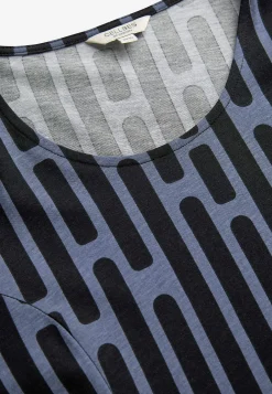 Mønstret jerseykjole med lommer