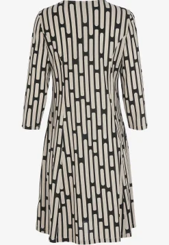 Mønstret jerseykjole med lommer