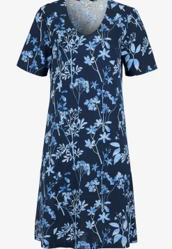 Mønstret jerseykjole med lommer