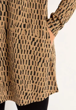 Mønstret jerseytunika med lommer