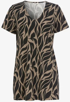 Mønstret jerseytunika med lommer