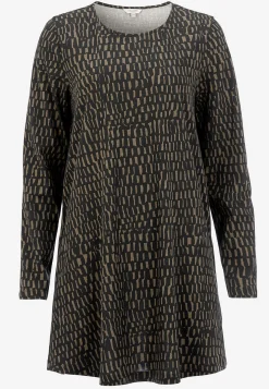 Mønstret jerseytunika med lommer