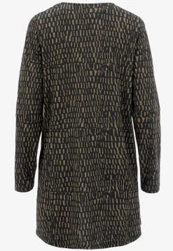 Mønstret jerseytunika med lommer