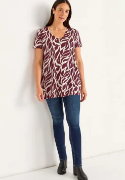 Mønstret jerseytunika med lommer