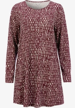 Mønstret jerseytunika med lommer