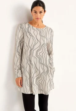 Mønstret jerseytunika med lommer