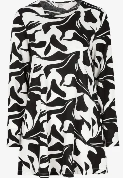 Mønstret jerseytunika med lommer