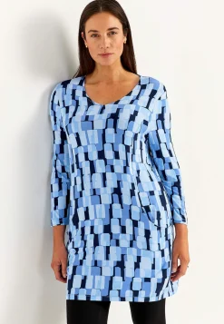 Mønstret jerseytunika med lommer