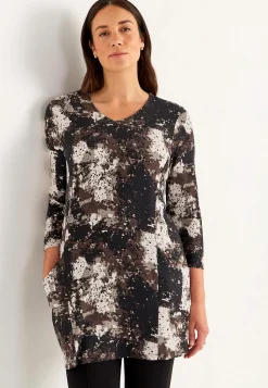 Mønstret jerseytunika med lommer | Cellbes