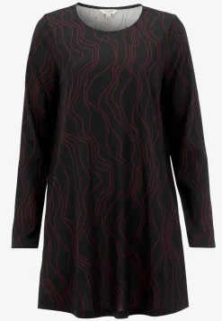 Mønstret jerseytunika med lommer