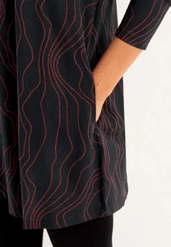 Mønstret jerseytunika med lommer