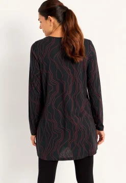 Mønstret jerseytunika med lommer