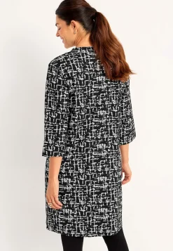 Mønstret kjole med sidelommer