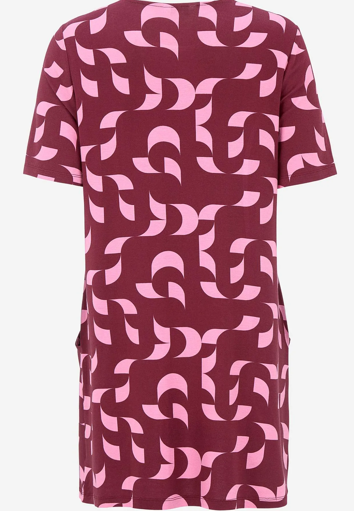 Mønstret tunika med lommer