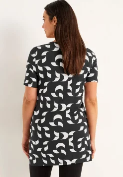 Mønstret tunika med lommer