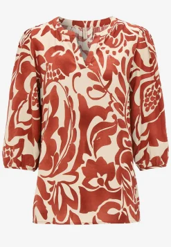 Mønstret viskosebluse