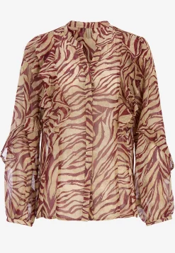 Næsten gennemsigtig bluse med volanter | Cellbes