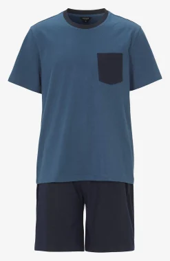 Pyjamassæt med t-shirt og shorts