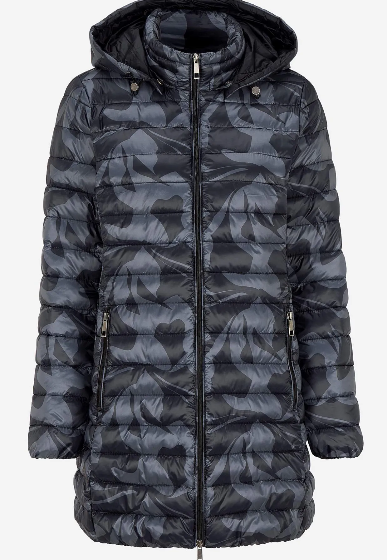 Quiltet, mønstret letvægtsjakke