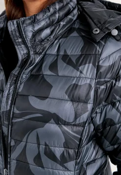 Quiltet, mønstret letvægtsjakke