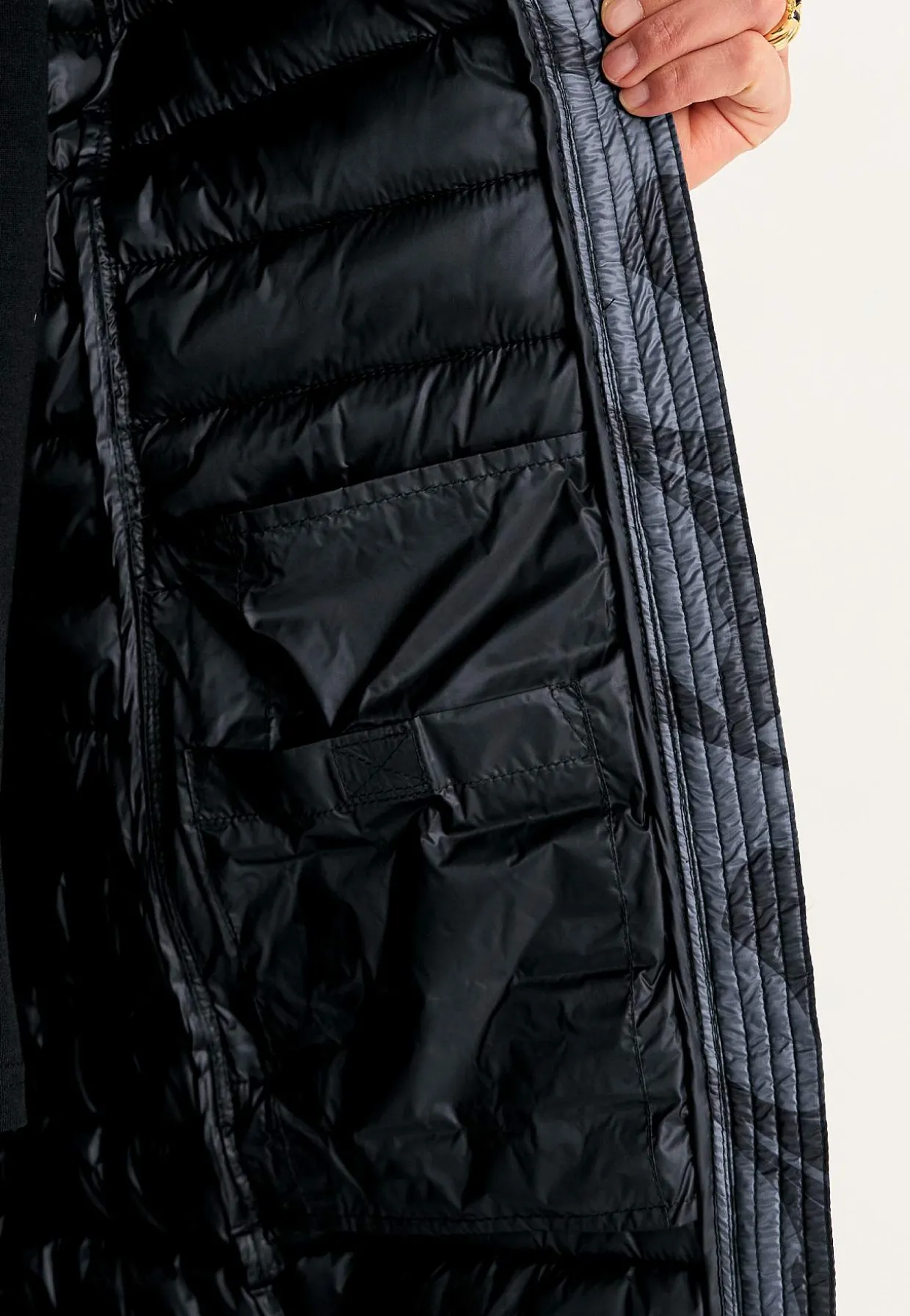 Quiltet, mønstret letvægtsjakke