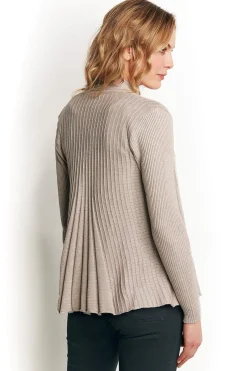 Ribbet, åben cardigan