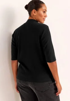 Ribbet top med turtleneck | Cellbes