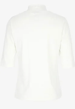 Ribbet top med turtleneck