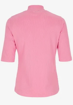 Ribbet top med turtleneck