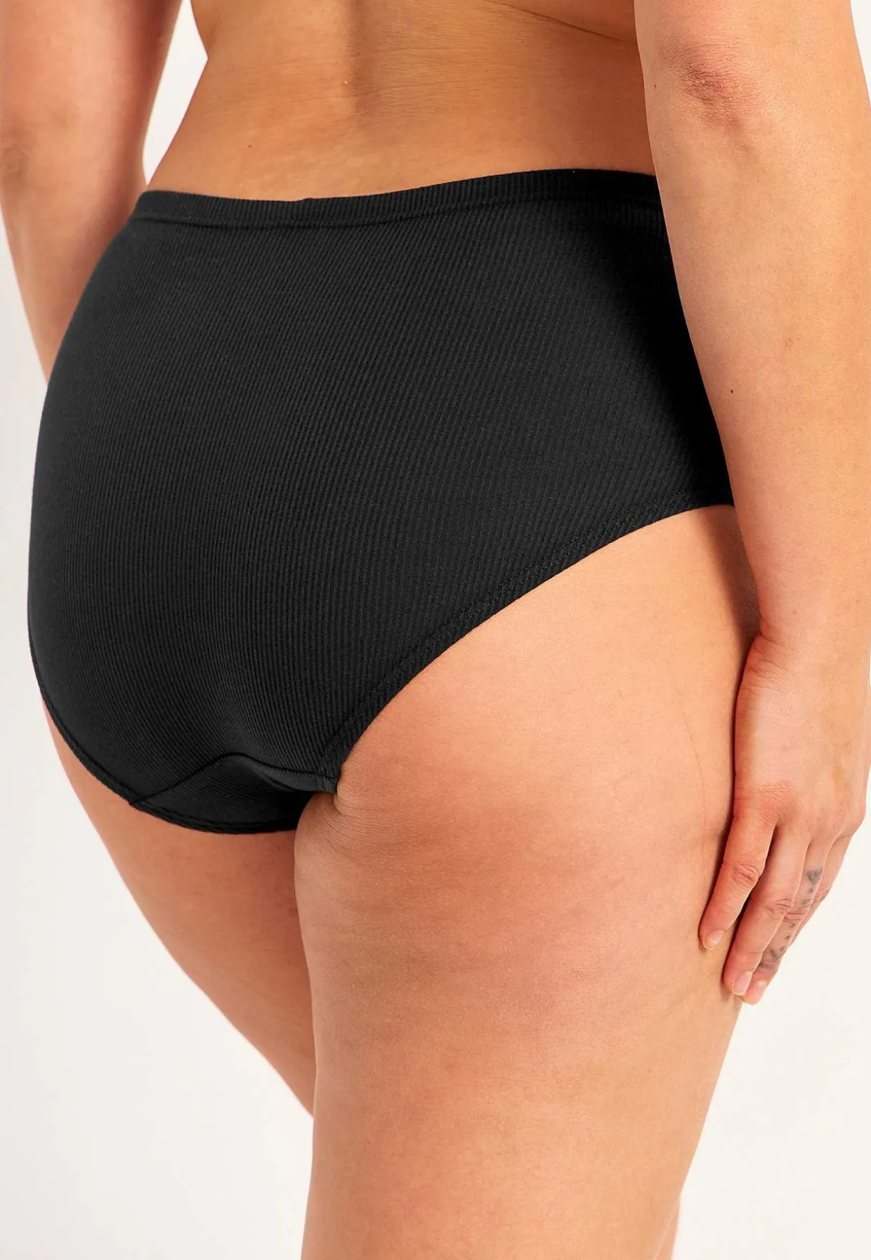 Ribbet trusse i bomuld 6-pack