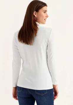 Ribbet turtleneck trøje i økologisk bomuld | Cellbes